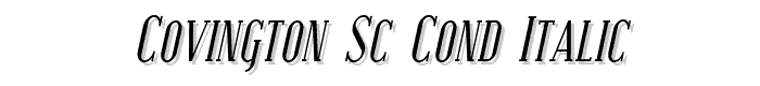 Covington SC Cond Italic font